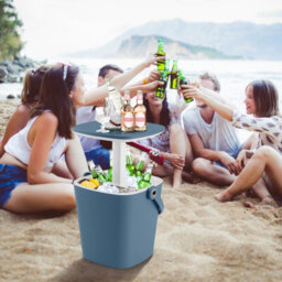 Costway 15 L Outdoor Cool Bar Table Patio Cooler Side Table With Lift Top Lid - thumbnail 8
