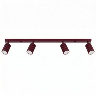Luminosa Lighting Luminosa Karbon Ceiling Spotlight Bar Burgundy 4X Gu10 - image 1