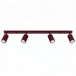 Luminosa Lighting Luminosa Karbon Ceiling Spotlight Bar Burgundy 4X Gu10 - thumbnail 1