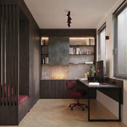 Luminosa Lighting Luminosa Karbon Ceiling Spotlight Bar Burgundy 4X Gu10 - thumbnail 9