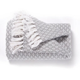 Ehc Super Soft Cotton Large Throw Covers Upto 2-Seater Sofa Or Double Bed, 150 X 200 Cm, Grey - thumbnail 5