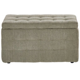 Wyld And Coco Loom Ottoman - Olive Green Tufted Fabric Storage Bench With Hinged Lid And Premium Upholstery - W74 X D42 X H40Cm - thumbnail 1