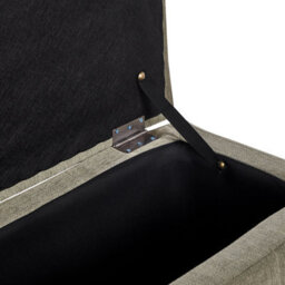 Wyld And Coco Loom Ottoman - Olive Green Tufted Fabric Storage Bench With Hinged Lid And Premium Upholstery - W74 X D42 X H40Cm - thumbnail 5