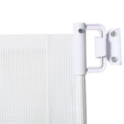 Pawhut Retractable Pet Safety Gate, Folding Stair Barrier, Guard Door - White - thumbnail 8