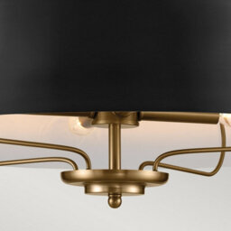 Luminosa Lighting Elstead Luella 4 Light Duo-Mount Pendant Black & Brass - thumbnail 4