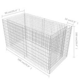 Walplus Gabion Raised Bed Steel 180X90X100 Cm Silver - thumbnail 7