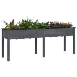 Walplus Planter With Liner Grey 203X53X76 Cm Solid Wood Fir - thumbnail 3