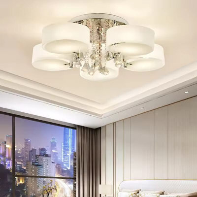 90Cm Led Crystal Ceiling Light Chandelier Lamp, 5 Head