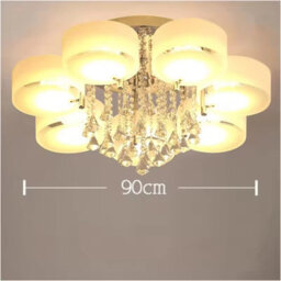 90Cm Led Crystal Ceiling Light Chandelier Lamp, 5 Head - thumbnail 6