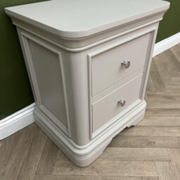 Elm Home And Garden Painted Light Grey 2 Drawer Bedside Cabinet Night Stand Table Fully Assembled 55Cm Wide X 64Cm High X 42Cm Dee - thumbnail 8