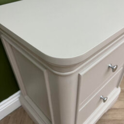 Elm Home And Garden Painted Light Grey 2 Drawer Bedside Cabinet Night Stand Table Fully Assembled 55Cm Wide X 64Cm High X 42Cm Dee - thumbnail 7