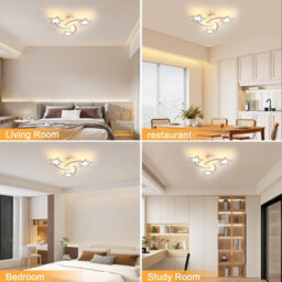 Pheashine Starry Sky Acrylic Led Ceiling Light, 40W 3000K Warm White 3-Light Modern Fixture - thumbnail 6