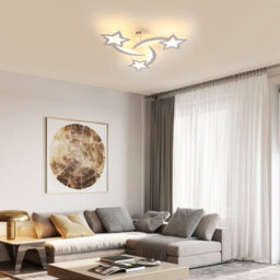 Pheashine Starry Sky Acrylic Led Ceiling Light, 40W 3000K Warm White 3-Light Modern Fixture - thumbnail 3