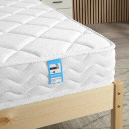 Home Treats Ottoman Bed With Mattress Small Double White Boucle Storage Bed - Hybrid Mattress - thumbnail 9