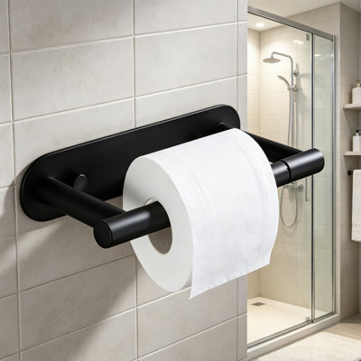 CLEFFNS Toilet Paper Holder Wall Mounted Stainless Steel Tissue Dispenser With Pivoting Design, Self Adhesive Or Screw Fixing For Bathroom - image 1