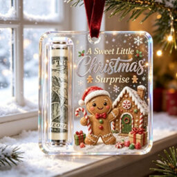 Amorly 3 Pack Christmas Acrylic Cash Holder Ornament Money Holder Hanging Decoration For Christmas Tree Gift - thumbnail 6