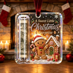 Amorly 3 Pack Christmas Acrylic Cash Holder Ornament Money Holder Hanging Decoration For Christmas Tree Gift - thumbnail 7