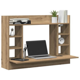 Berkfield Modern Wall-Mounted Desk Artisan Oak 105X48X75 Cm Engineered Wood - thumbnail 3