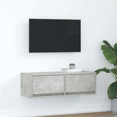 Berkfield Tv Cabinet Concrete Grey 80X31X25.5 Cm Engineered Wood - image 1
