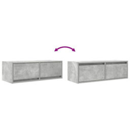 Berkfield Tv Cabinet Concrete Grey 80X31X25.5 Cm Engineered Wood - thumbnail 9