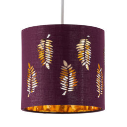 First Choice Lighting Fern - Burgundy Cut Out 15.5Cm Table Lamp Shade