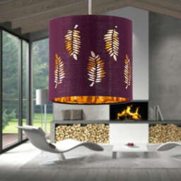 First Choice Lighting Fern - Burgundy Cut Out 15.5Cm Table Lamp Shade - thumbnail 4