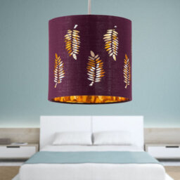 First Choice Lighting Fern - Burgundy Cut Out 15.5Cm Table Lamp Shade - thumbnail 3