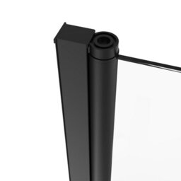 Sundaze 6mm Toughened Safety Glass L Shaped Shower Bath Screen Hinged Return And Towel Rail Black - thumbnail 5