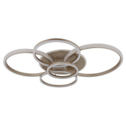 Luminosa Lighting Luminosa Lorelei Semi Flush Ceiling Light Matt Champagne Led 3000K - thumbnail 3