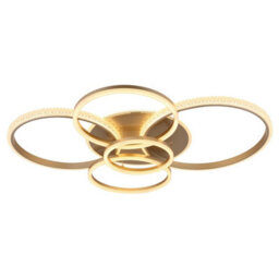 Luminosa Lighting Luminosa Lorelei Semi Flush Ceiling Light Matt Champagne Led 3000K