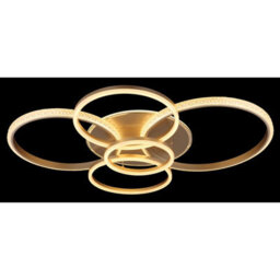 Luminosa Lighting Luminosa Lorelei Semi Flush Ceiling Light Matt Champagne Led 3000K - thumbnail 5