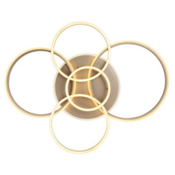 Luminosa Lighting Luminosa Lorelei Semi Flush Ceiling Light Matt Champagne Led 3000K - thumbnail 4
