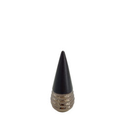 Vanity Living Set Of 4 20Cm Black And Textured Bronze Cone Decoration Modern Ceramic Ornament For Shelf, Contemporary Home Decor Accent - thumbnail 1