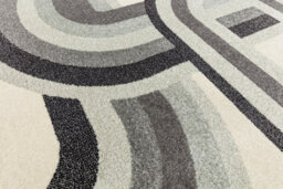Grey Modern Geometric Easy To Clean Dining Room Rug-200Cm X 290Cm - thumbnail 2