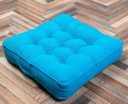 Casabella Booster Cushion Armchair Cushion Large Booster Seat Dining Chair 50X50+10Cm Thick Floor Cushion Sofa Seat Teal - thumbnail 3