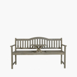 Pacific Lifestyle Grey Wood Garden Bench Outdoor Acacia Wooden Bench With Pop Up Table - thumbnail 2