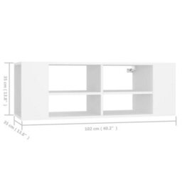 Vidaxl Wall-Mounted Tv Cabinet White 102X35X35 Cm Engineered Wood - thumbnail 7