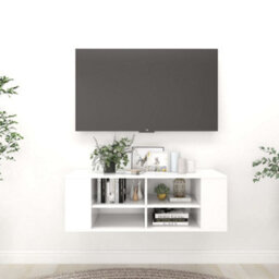 Vidaxl Wall-Mounted Tv Cabinet White 102X35X35 Cm Engineered Wood - thumbnail 1
