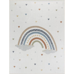 Livabliss Lillian-Kids Beige Orange Blue Green Washable Rug For Children's Rooms 140 X 200 Cm Easy Care, Non Shedding - thumbnail 1