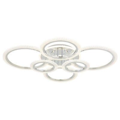 Luminosa Lighting Luminosa Salinas Semi Flush Ceiling Light Chrome Led 2700/4000/6000K - image 1