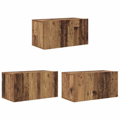Berkfield Modern Tv Cabinet Set Old Wood Wood Standard Storage Tv Cabinet - image 1