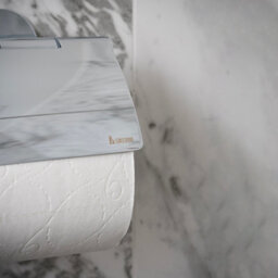 Smedbo Toilet Roll Holder With Lid Cover - Self Adhesive Wall Mount - thumbnail 3