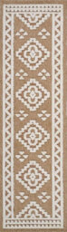 Harper Diamond Pattern Water Resistant Indoor Area Rugs Cream 160X230 Cm - thumbnail 4