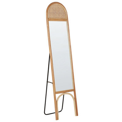Beliani Standing Mirror Brussey 170 Cm Rattan Natural - image 1