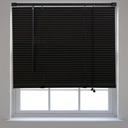 Furnished Pvc Venetian Blinds - Black 25mm Slats Trimmable Blinds For Windows And Doors  (W)100Cm (L)150Cm