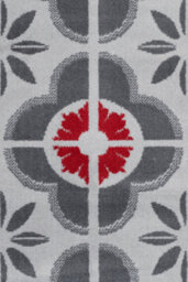 Bravich Hard Wearing Hessian Backed Stair Runner Kitchen Mat - Texas Red & Grey Floral - 60X240Cm (2'x8') - thumbnail 8