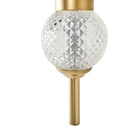 Beliani Led Wall Lamp Gold Glass Shade With Metal Base, Warm White Ambient Lighting, 10 X 10 X 60 Cm - thumbnail 5