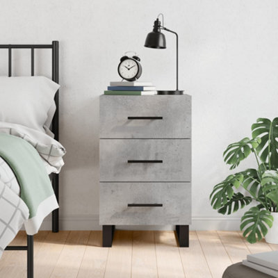 Berkfield Bedside Cabinet Concrete Grey 40X40X66 Cm Engineered Wood - image 1