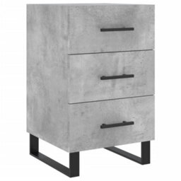Berkfield Bedside Cabinet Concrete Grey 40X40X66 Cm Engineered Wood - thumbnail 2
