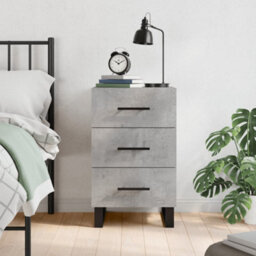 Berkfield Bedside Cabinet Concrete Grey 40X40X66 Cm Engineered Wood - thumbnail 1